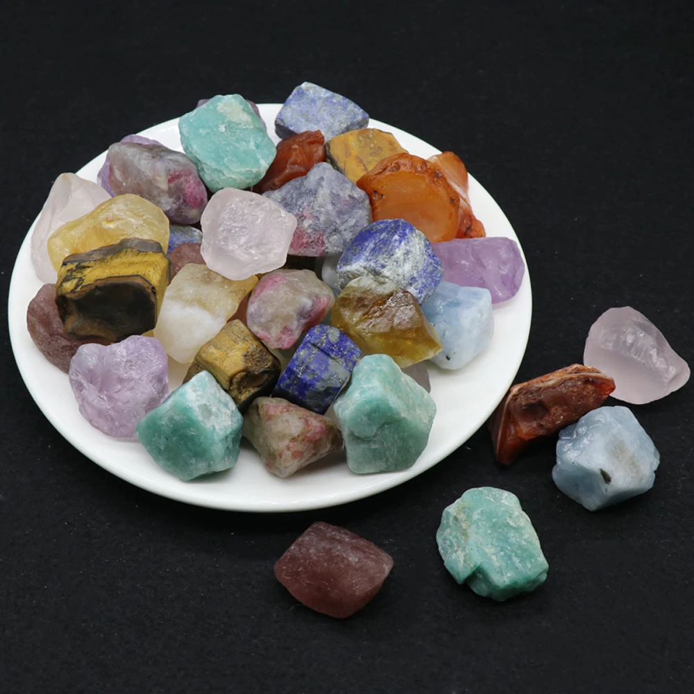 

2Pcs Natural Stone Decoration Rough Stone Artificial Ornament Lucky Gift Bath Desk Small Accessories