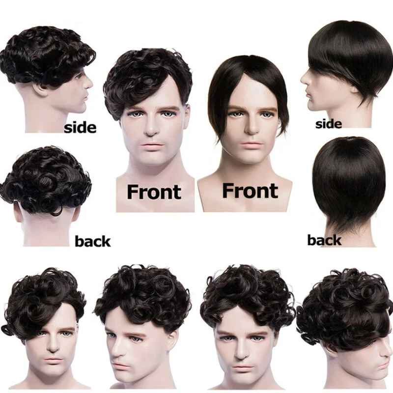 SEGO, прямые, 0,08 мм, ПУ кожа, тонкая кожа, для мужчин, Toupees, прочные, шиньоны, индийские волосы, не Реми, настоящие человеческие волосы, мужской парик, заменяет мужчин ts