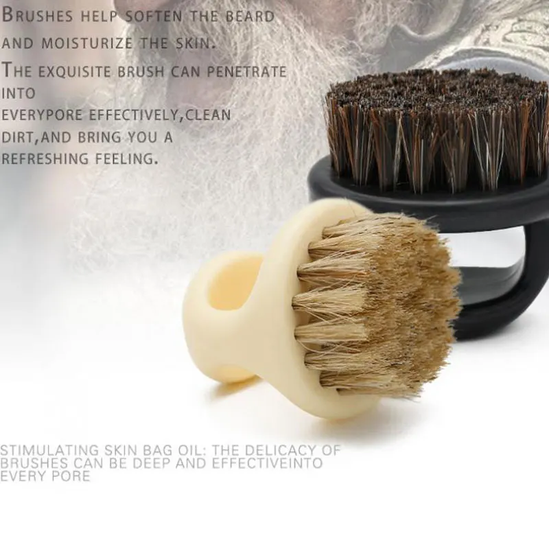 

Ring Hair Brush Beard Care Brush Beard Styling Comb Plastic Comb Bristle Brush Denier Brus