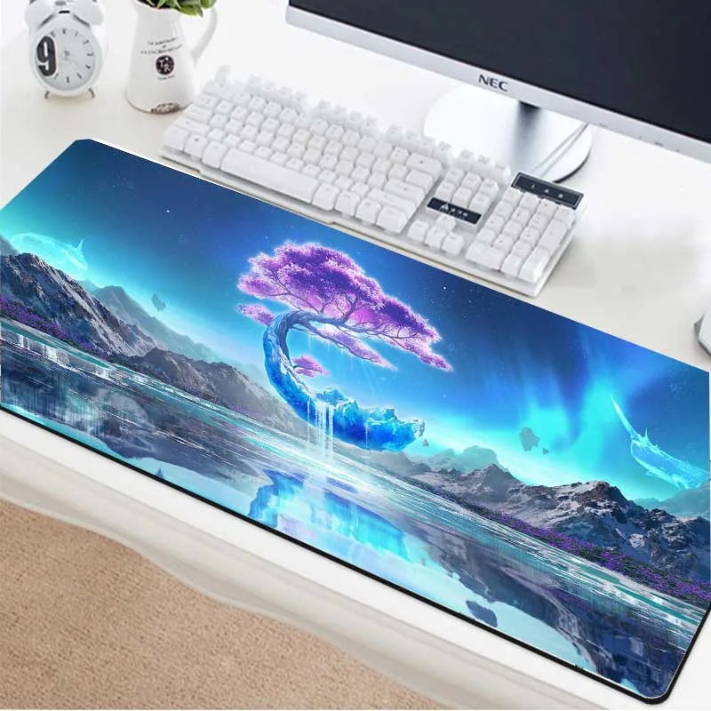 Yuzuoan большой игровой коврик для мышки с аниме красивый пейзаж резиновый