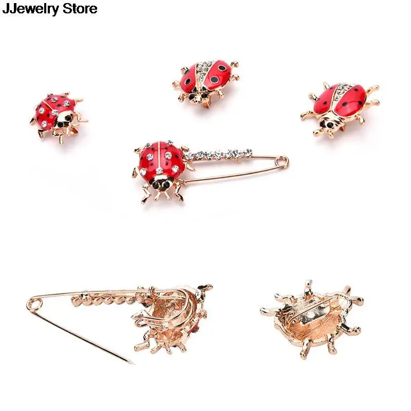 Эмалированная брошь в виде красной божьей коровки булавка модное Ювелирное