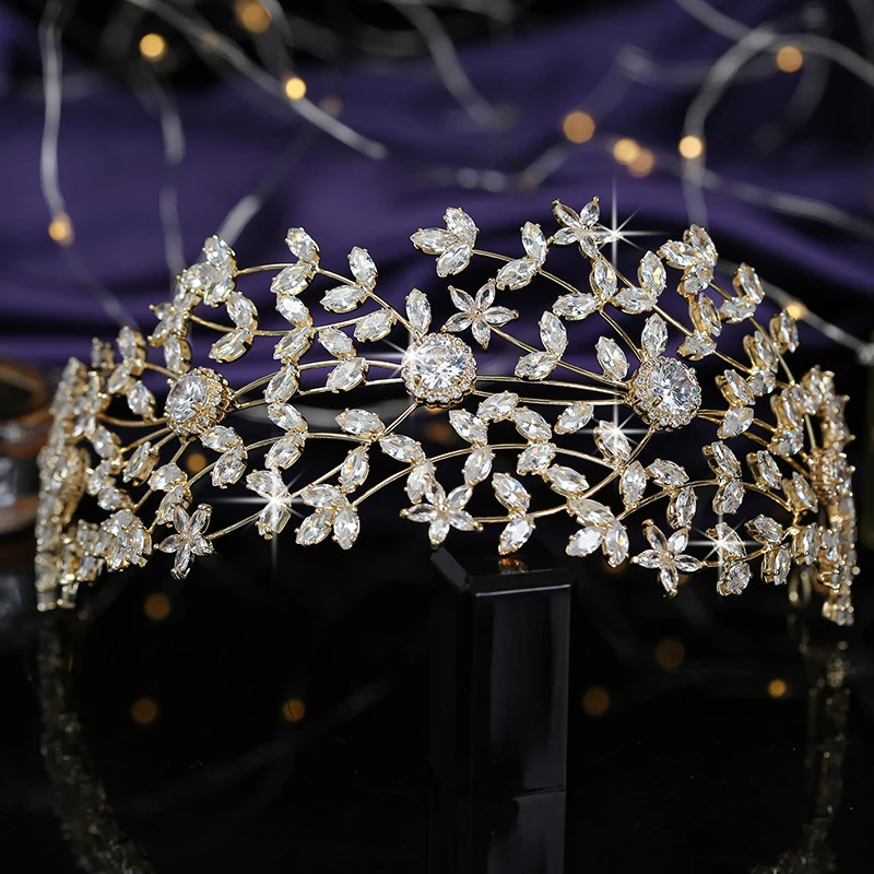 Тиары и короны HADIYANA трендовые женские свадебные украшения для волос вечерние