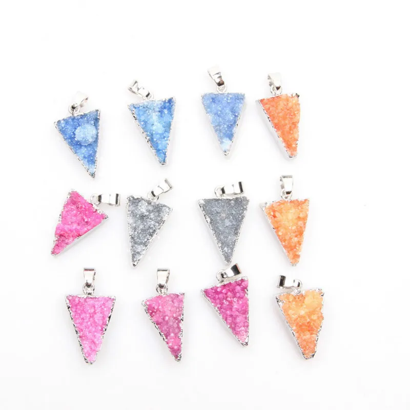 1 шт. женский кулон с натуральным камнем голубой аметис|Подвески| |