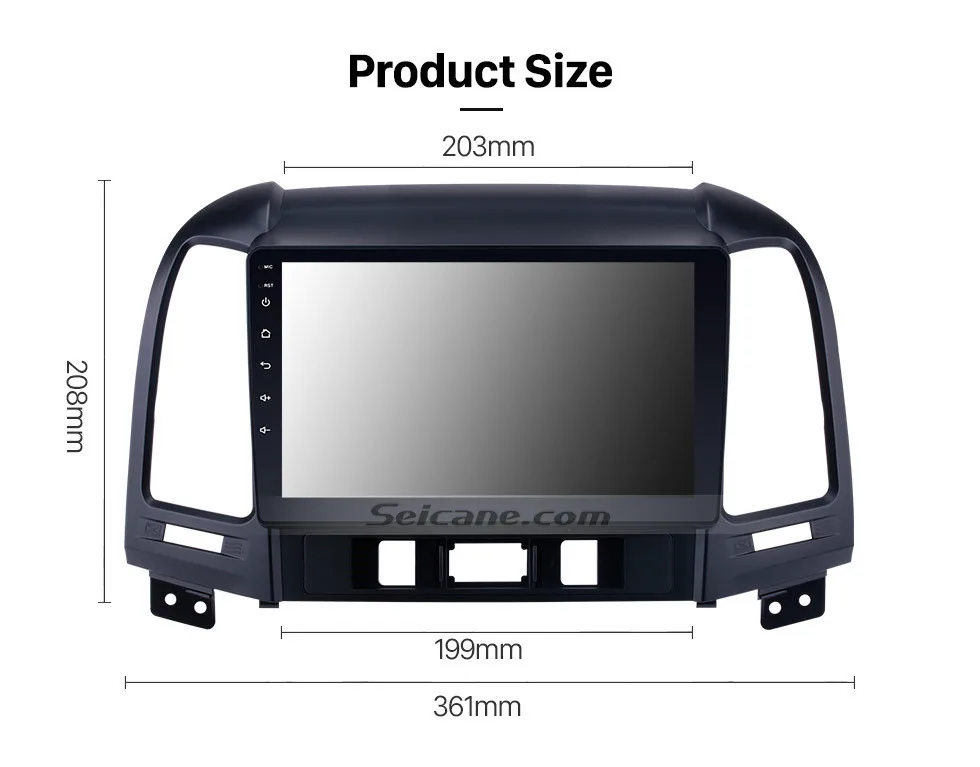 Seicane 2din Android 9,0 9 дюймов Автомобильный мультимедийный плеер gps Navi для HYUNDAI SANTA FE 2005 2006 2007 2008 2009 2010 2011 2012