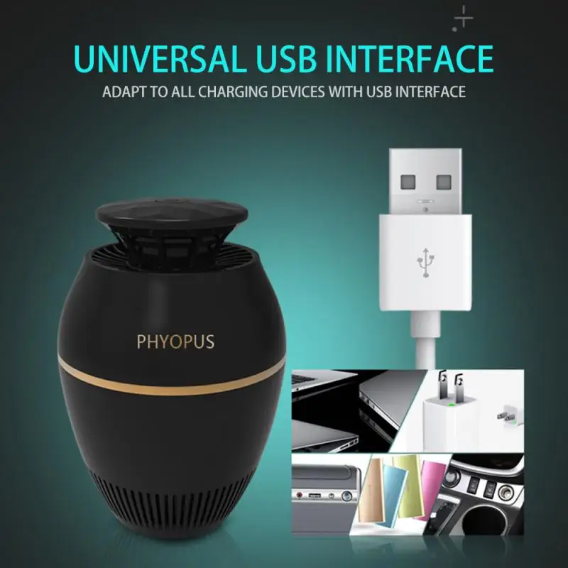 Светодиодная УФ-лампа-ловушка для комаров ночсветильник с USB уничтожения