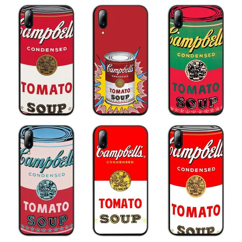 

Andy Warhol Soup Phone Case For Vivo Y91c Y17 Y51 Y67 Y55 Y7s Y81 Y19 Y97 Y93 V17 vivos5