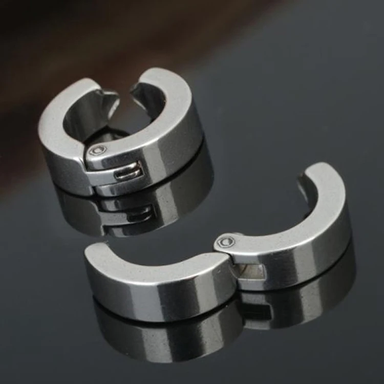 1 шт. мужская из титановой стали в стиле панк женский круглый зажим для ушей без