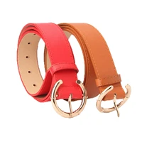 womens belt c shaped alloy buckle high quality leather female belts