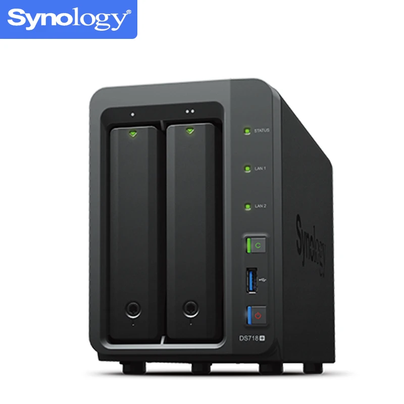 Дисковая станция NAS Synology DS718 + 2 отсека бесдисковый nas сервер nfs облачное хранилище