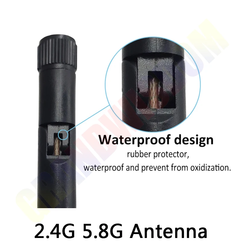 grandwisdom 6pcs 2.4g wifi Antenna 5.8 Ghz 2.4ghz 3dBi SMA feMale Connector Dual Band 5.8G pbx Antenne wireless router antena | Мобильные