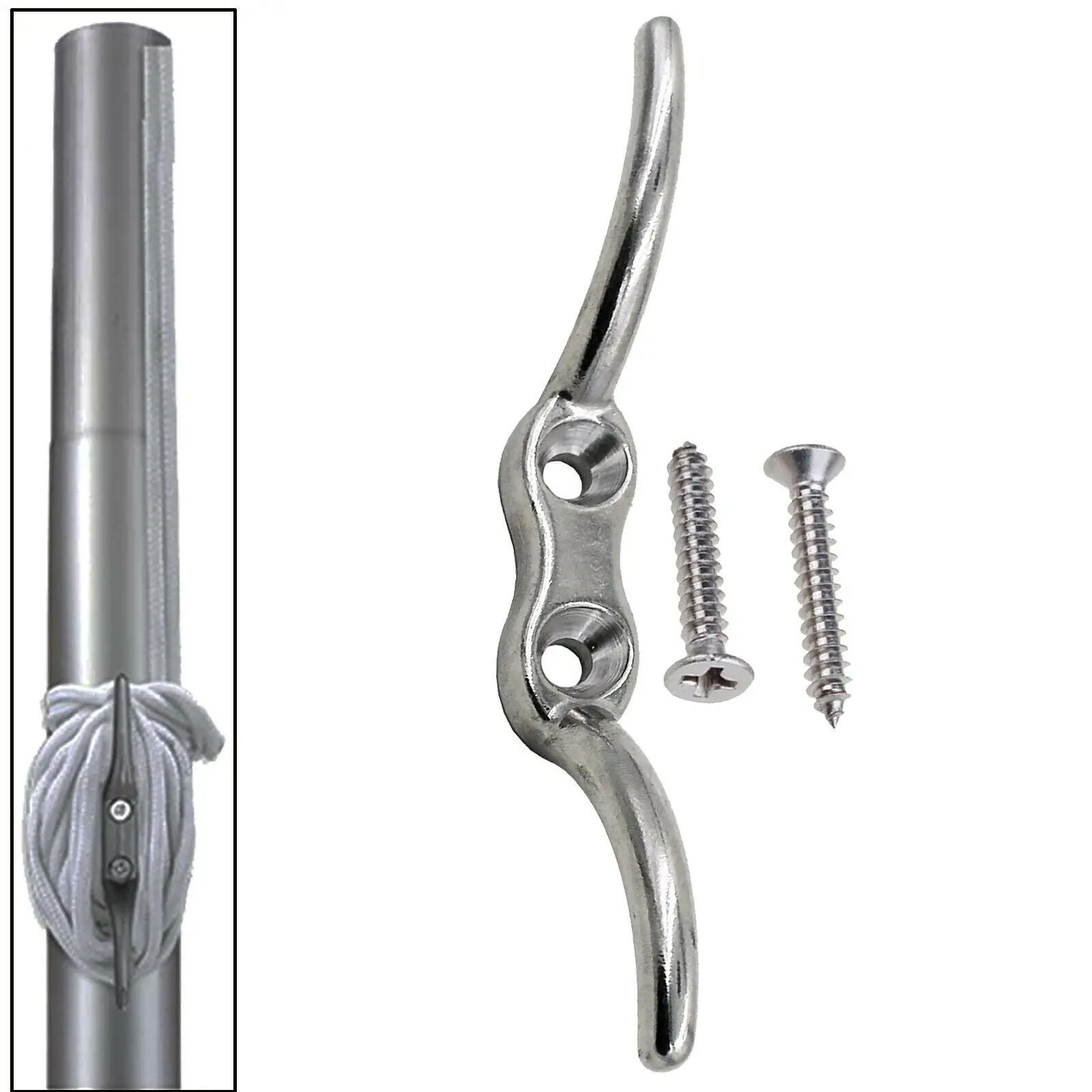 6-дюймовый веревочный крючок для стойки флага с защитой от ржавчины сверхпрочный