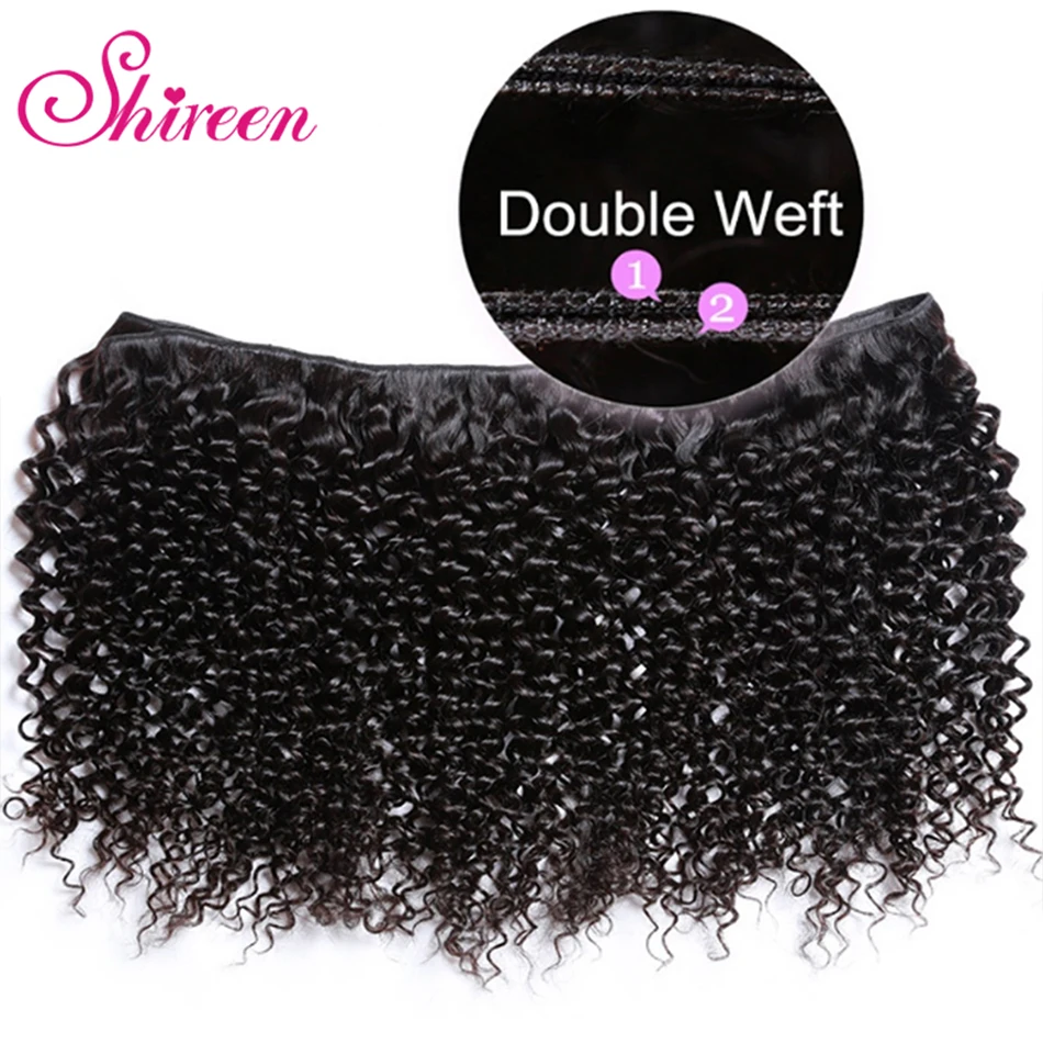 Пряди кудрявых волос с закрытием монгольские волосы переплетения пучки не Реми