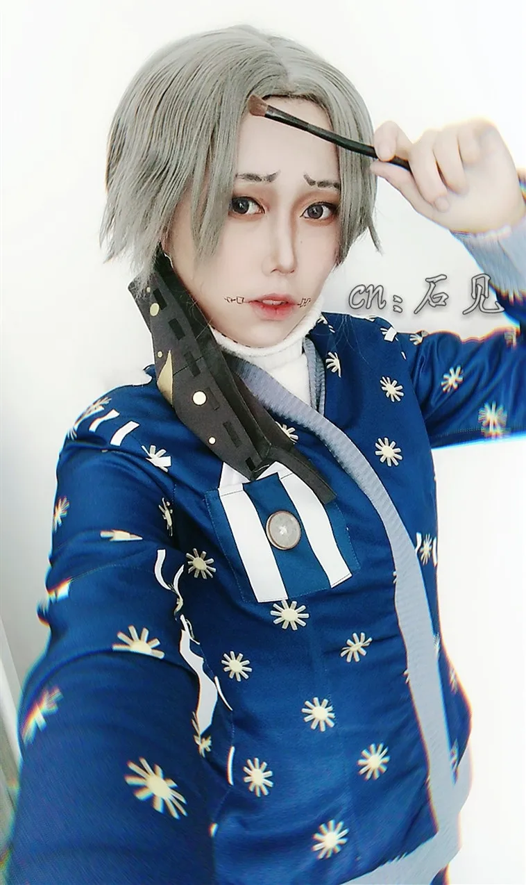 

Костюм униформы Identity V cos Aesop, костюм Карла из аниме, мужской, женский, костюм высокого качества, топ, брюки, свитер, носки, маска