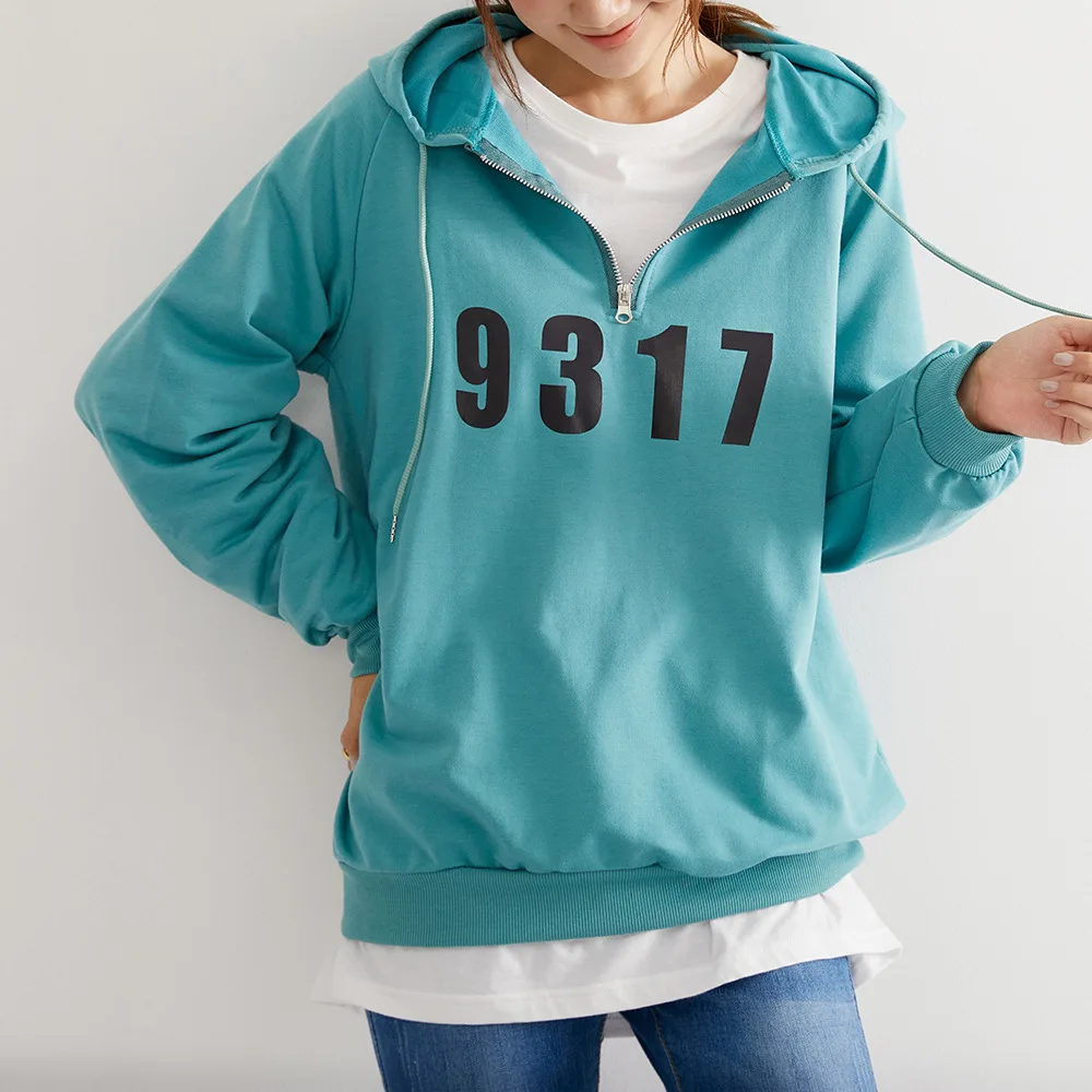 Женская толстовка на молнии прямая Толстовка с длинным рукавом и капюшоном