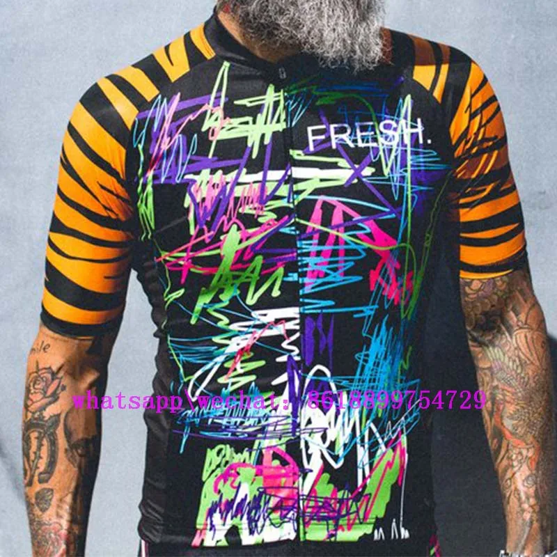 Short Sleeve Cycling Jersey Breathable Summer Shirts Men Maillot Cycliste Pro Ciclismo Hombre Verano Outdoor Sport Kit Tops Wear