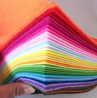 40pcs nonwoven needlework felt fabric 10x10cm patchwork cloth bundle for kids scrapbooking doll sewing crafts diy quilting sheet