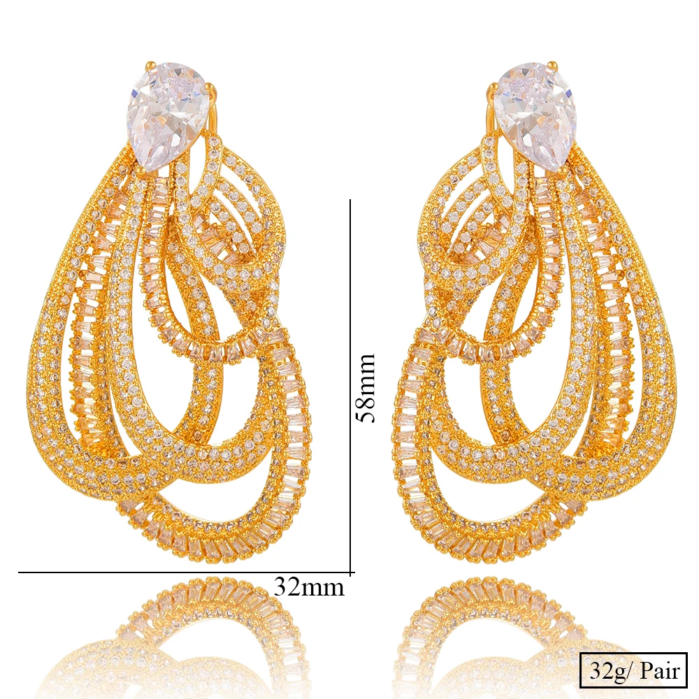 

SISCATHY Luxury Romanic Refinement Drop Earrings For Women Girl Ear Earrings in Party Show Daily Party Show Jewelry Fine Gift