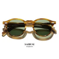 vintage polarized sunglasses men classical retro brand designer outdoor driving round acetate women prescription sun glasses