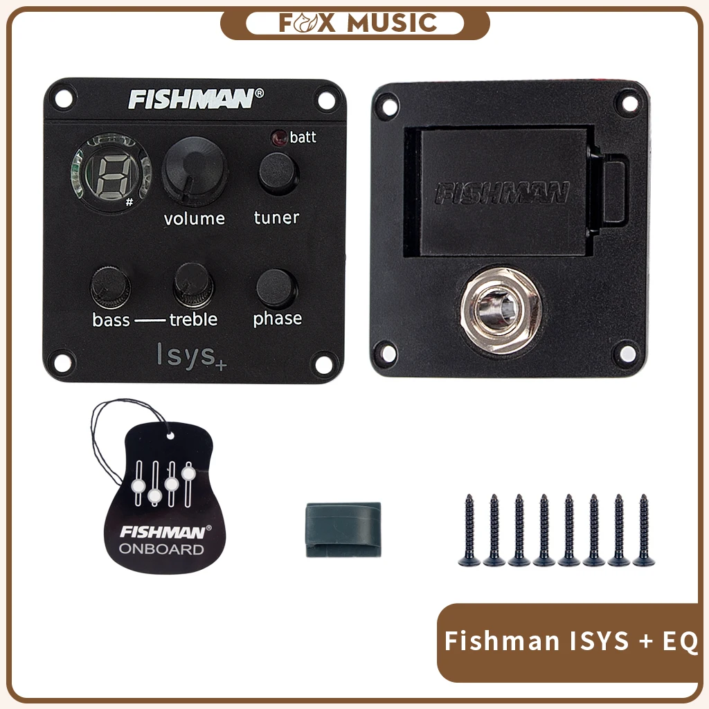 

Fishman ISYS + EQ Acoustic Guitar Pick-Up Clip on Sound Hole Pick Up Onboard Preamps EQ Tuner