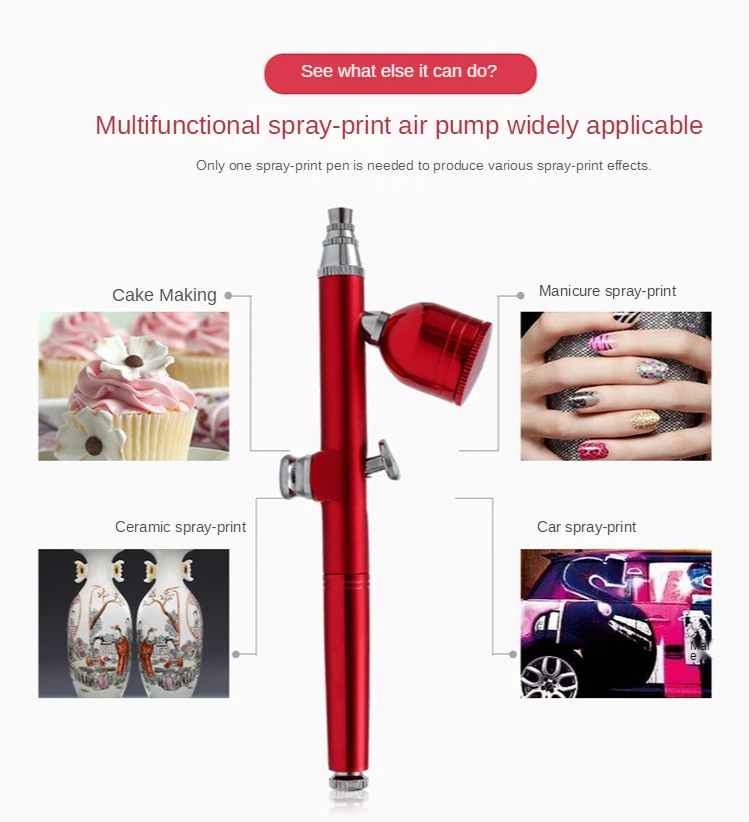 

130 model spray pen air pump novice color spray paint spray gun spray pump wall painting painted furniture repair cake making