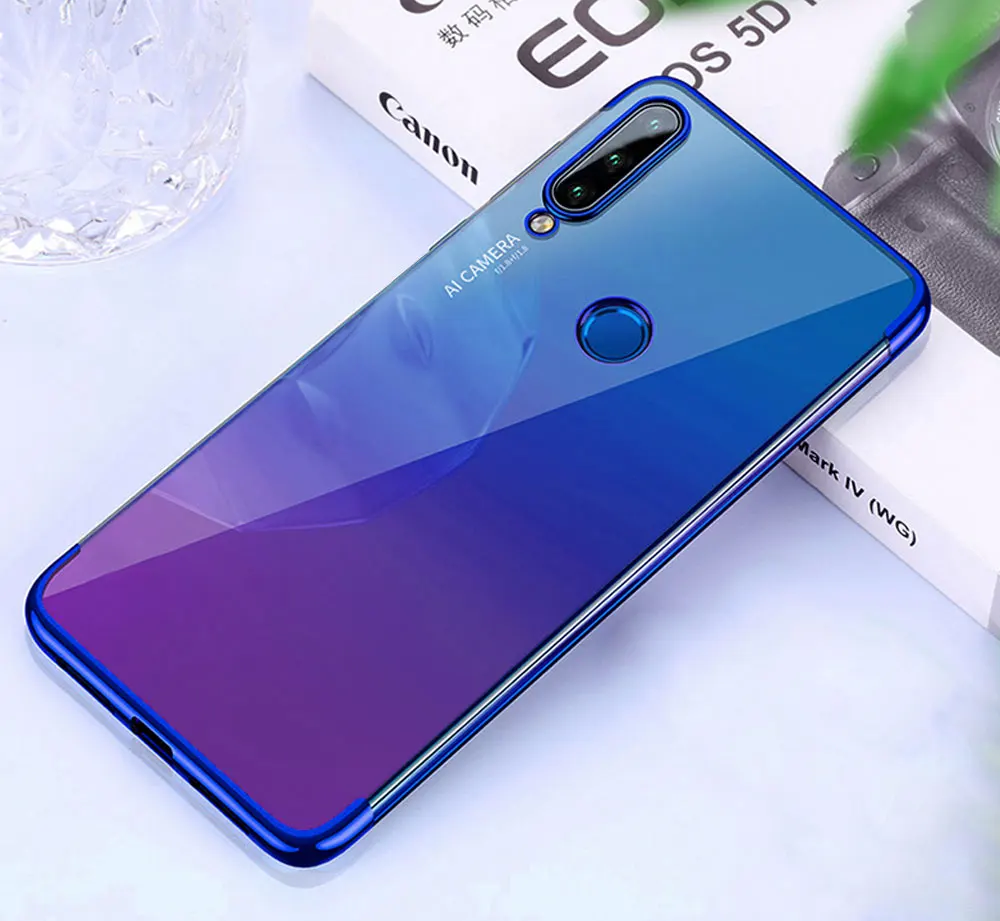 Чехлы с покрытием из ТПУ для huawei Honor 10 Lite View V10 V20 Honor 20 Lite Honor 10i, мягкая силиконовая прозрачная задняя крышка, чехлы для телефонов - Цвет: Синий