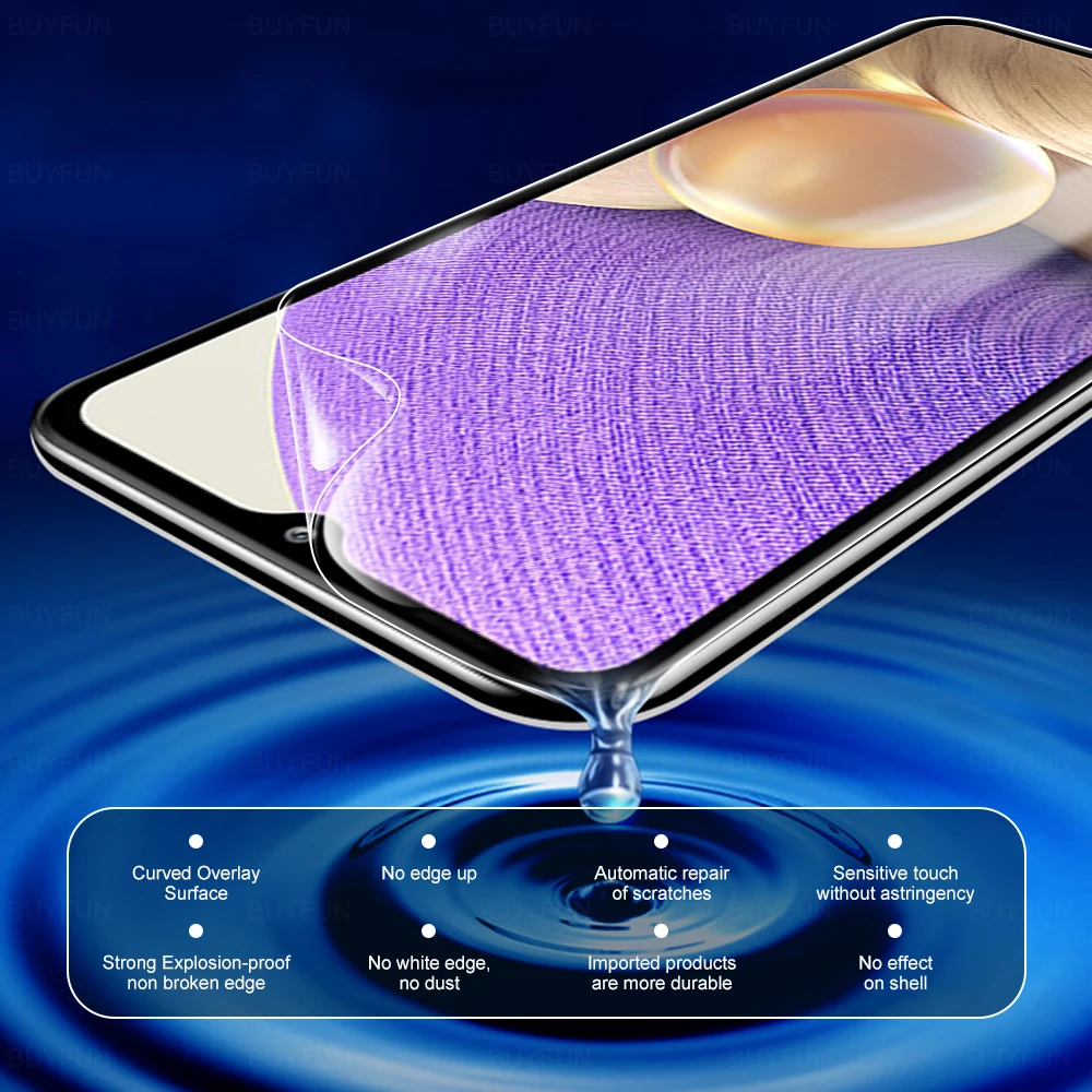 Защитная пленка 3 в 1 для переднего и заднего объектива Гидрогелевая Samsung Galaxy A32 5G