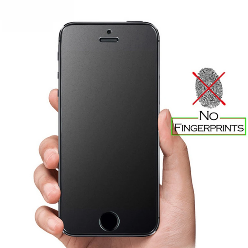 Матовое закалённое стекло без отпечатков пальцев для iPhone 6 6s 7 8 Plus X Xs Max XR 11 Pro Max 4 4s 5 5S SE Защитная пленка для экрана
