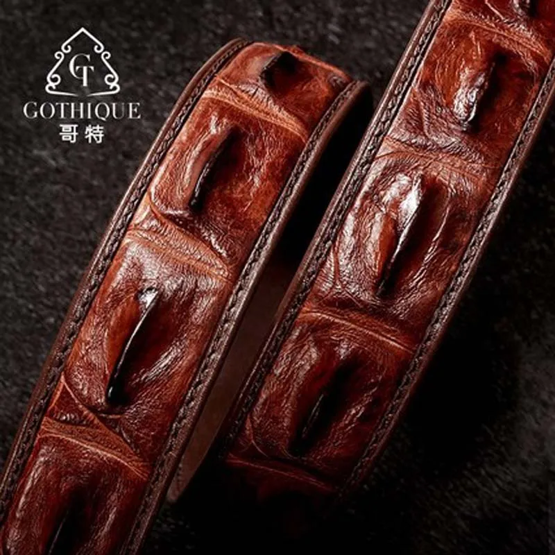 Мужской ремень из натуральной крокодиловой кожи с автоматической пряжкой |