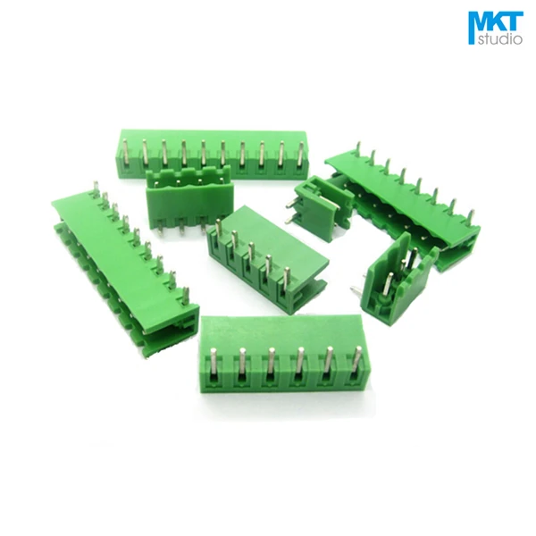 

500Pcs 16P 5.08mm Pitch Open Sides Right Angle Pin Male Wire Terminal Block Connector
