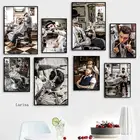 Парикмахерская Картина на холсте плакат для стрижки фотографии печать на стене для кафе бара салона модульное украшение для дома