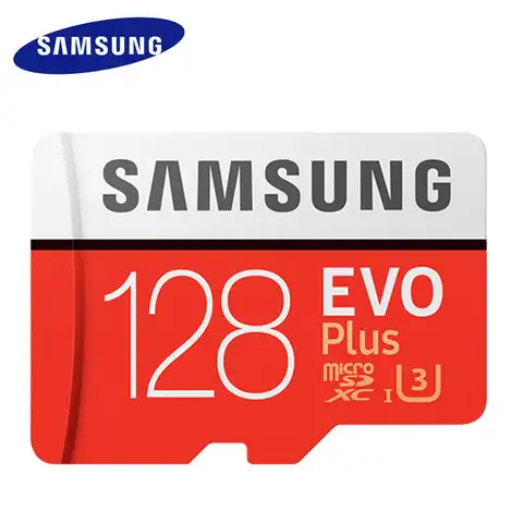 Карта памяти microSD SAMSUNG EVO + EVO Plus, класс 10, 256 ГБ, 128 ГБ, 64 ГБ, 32 ГБ