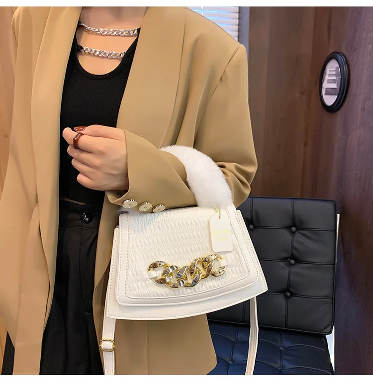 

Brand Plush Handle Tote Bags for Women Purse and Handbag High Quality Shoulder Bag Luxury Designer Crossbody Bag Autumn Satchel