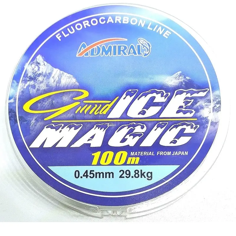 Леска зимняя ADMIRAL MAGIC fluorocarbon честные 100 метров супер прочная рыболовная | Спорт и