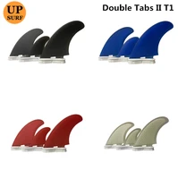 double tabs ii t1 size fins redbluewhiteblack color fiberglass honeycomb new design surf good quality surf tri set fins