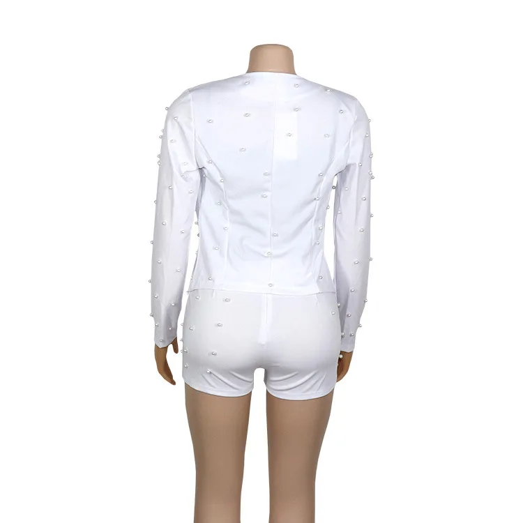 2020 деловой костюм с бусинами для ногтей куртка + шорты комплект из двух предметов