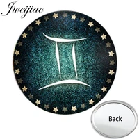 youhaken 12 zodiac horoscope pisces sagittarius virgo gemini symbol mini pocket mirror makeup vanity hand travel purse mirror