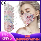 Противовирусная Тканевая маска ffp2 n95, Пылезащитная маска с принтом рыб и 3D цветов ffp2, Женская дышащая маска kf94, респиратор n95