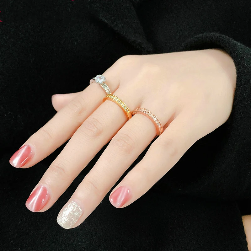 Высококачественное роскошное Брендовое свадебное кольцо из 3 предметов