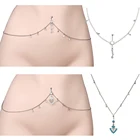 Красочные Стразы висячие кольца для пупка + цепочка на талию стальная подвеска в виде капли пирсинг для пупка Ombligo цепочка украшения для тела сексуальная леди