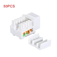 50pcslot generic cat6 rj45 110 punch down keystone network ethernet jack ethernet module coupler high quality accessories new