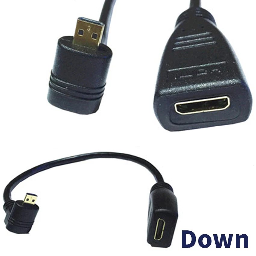 0 25 m HDMI 1 4 D type Micro to Female M/F УДЛИНИТЕЛЬ 90 градусов вправо влево вверх вниз|Кабели HDMI| |
