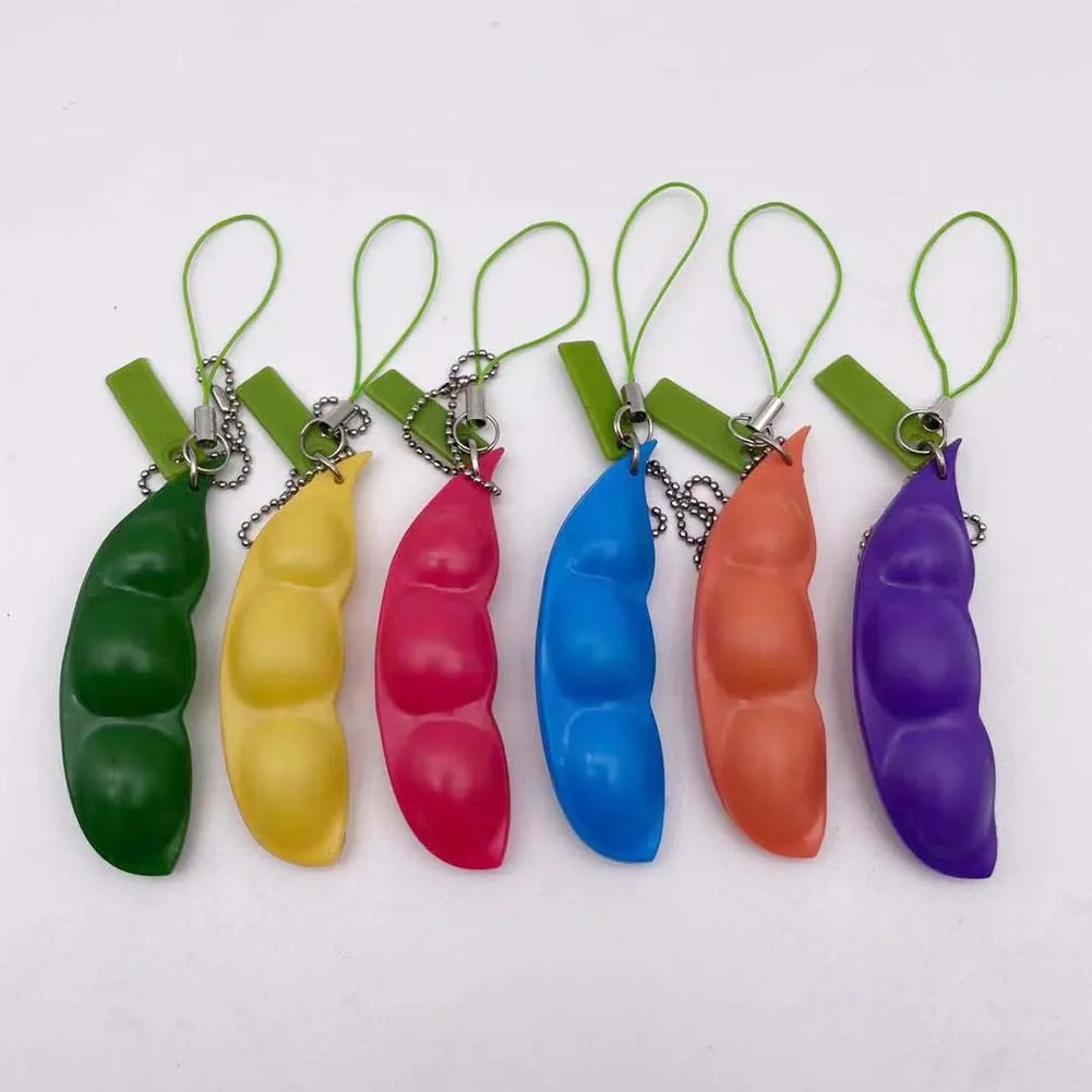 Juguete de descompresi&oacute;n Edamame para ni&ntilde;os, juguete blando de goma de juguete para aliviar el estr&eacute;s, regalo sensorial-2