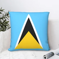 flag of saint lucia square pillowcase cushion cover cute home decorative polyester throw pillow case for home simple 4545cm