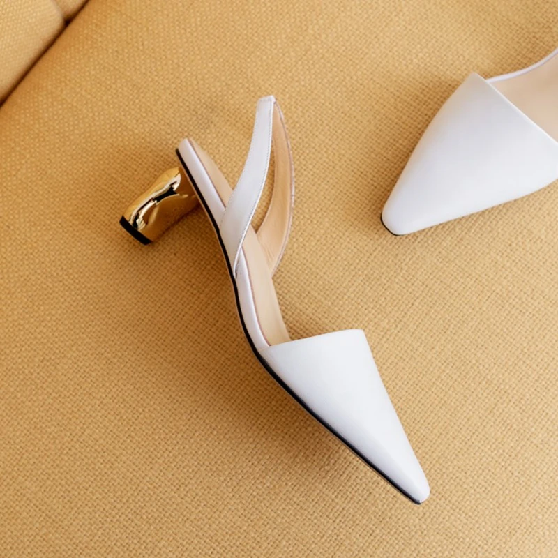 Новинка 2020 года Туфли лодочки из натуральной кожи Женская обувь Вечерние туфли с