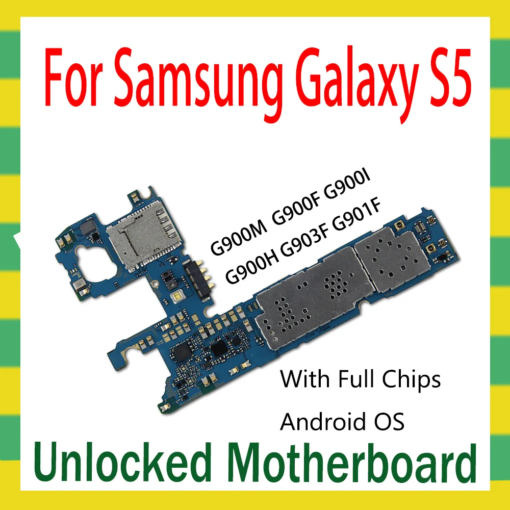 Оригинальная разблокированная материнская плата для Samsung Galaxy S5 G900F G900I G900H G903F G901F