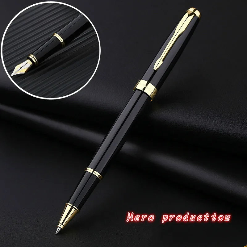 Металлическая ручка Hero перьевая в деловом стиле с жемчугом карандаш