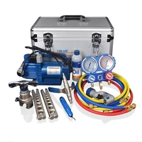 value 7in1 vtb 5a refrigeration repair tool set with aluminum alloy box refrigeration toolbox set flare device vacuum pump