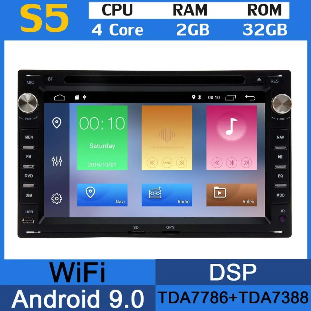 4Core 2G RAM 32G ROM " Android 9,0 PX6 4G+ 64G Автомобильный DVD для шкода Octavia VW Volkswagen для Golf, jetta, POLO SHARAN Passat b5 Golf T4 T5 Seat Ibiza Radio gps - Цвет: 4Core 2G RAM 32G ROM