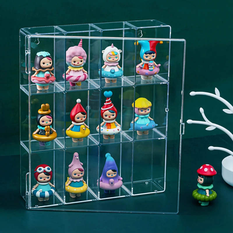 

12 шт./компл. коробка для хранения аниме-фигурок, прозрачная акриловая экшн-фигурка, модель «сделай сам», стеллаж, держатель, фотоподарок для ...