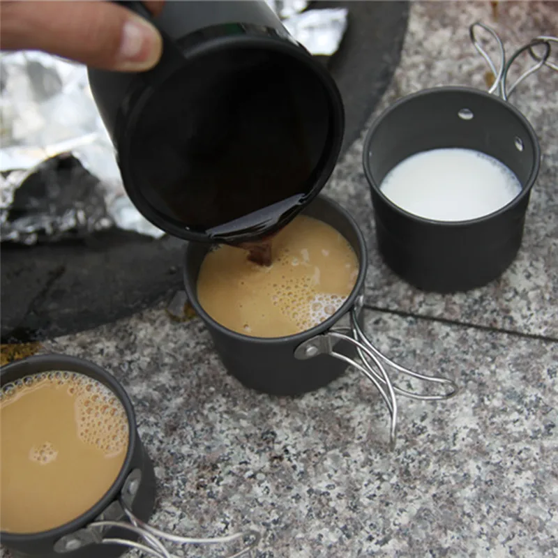 

Outdoor Aluminum Alloy Foldable Cup Portable Coffee Tea Mug Portable Mini 150ml Camping Cup Camping Picnic Cups W1